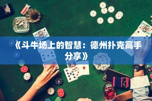 《斗牛场上的智慧：德州扑克高手分享》