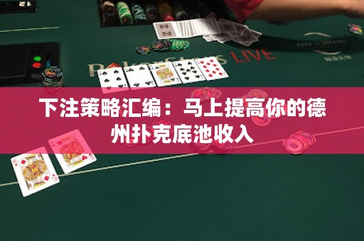 下注策略汇编：马上提高你的德州扑克底池收入