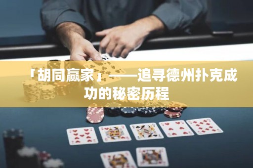 「胡同赢家」——追寻德州扑克成功的秘密历程
