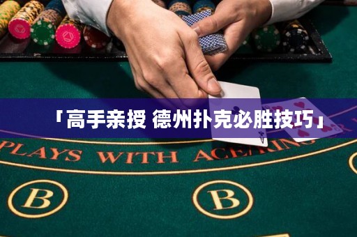 「高手亲授 德州扑克必胜技巧」