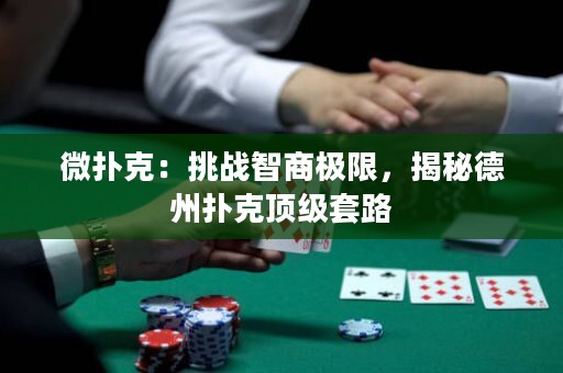 微扑克：挑战智商极限，揭秘德州扑克顶级套路