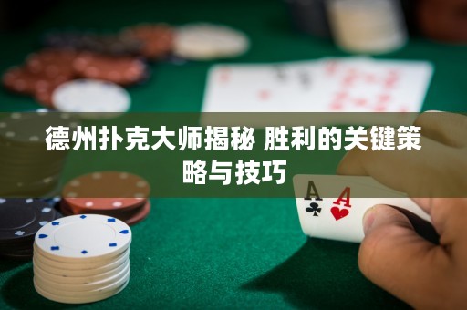 德州扑克大师揭秘 胜利的关键策略与技巧