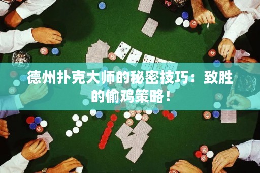 德州扑克大师的秘密技巧：致胜的偷鸡策略！
