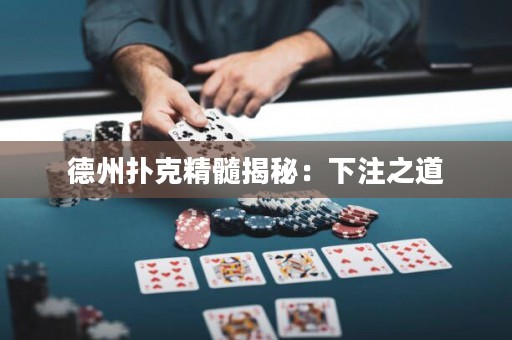 德州扑克精髓揭秘：下注之道