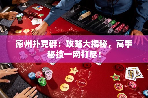 德州扑克群：攻略大揭秘，高手秘技一网打尽！