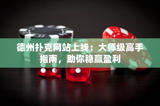 德州扑克网站上线：大师级高手指南，助你稳赢盈利