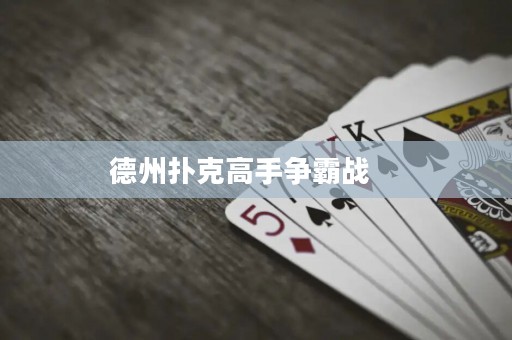 德州扑克高手争霸战    