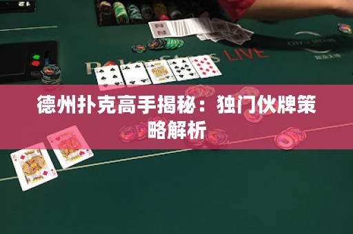 德州扑克高手揭秘：独门伙牌策略解析