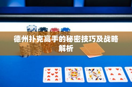 德州扑克高手的秘密技巧及战略解析