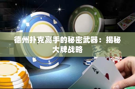 德州扑克高手的秘密武器：揭秘大牌战略