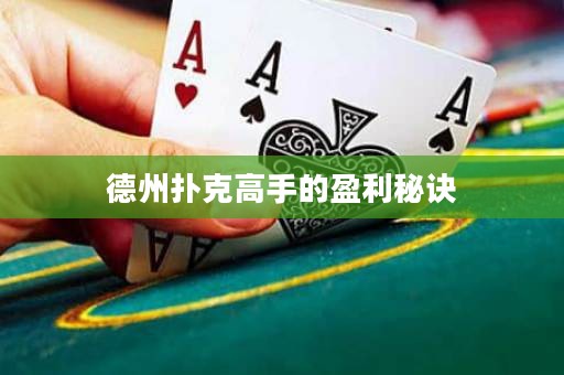 德州扑克高手的盈利秘诀