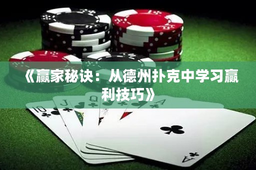 《赢家秘诀：从德州扑克中学习赢利技巧》
