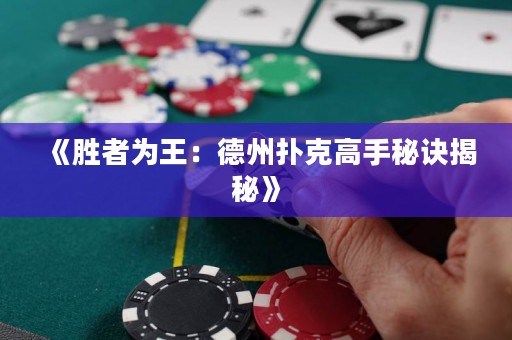 《胜者为王：德州扑克高手秘诀揭秘》
