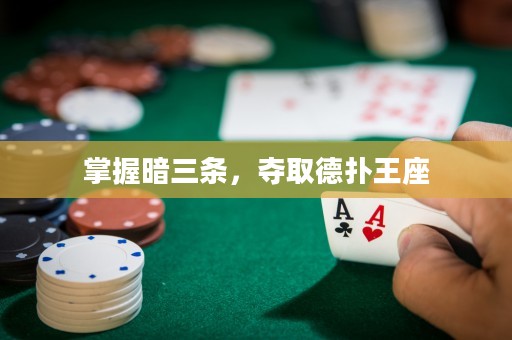掌握暗三条，夺取德扑王座