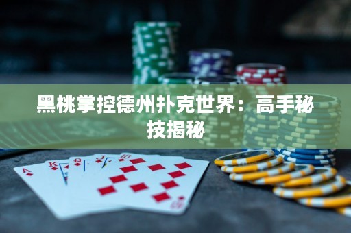 黑桃掌控德州扑克世界：高手秘技揭秘