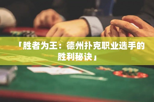 「胜者为王：德州扑克职业选手的胜利秘诀」