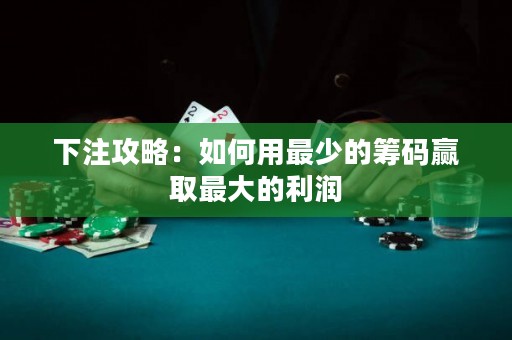 下注攻略：如何用最少的筹码赢取最大的利润