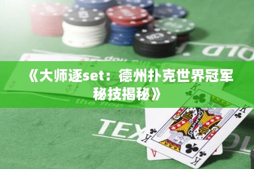 《大师逐set：德州扑克世界冠军秘技揭秘》