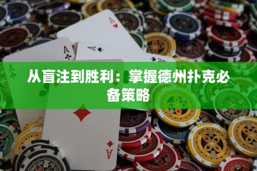 从盲注到胜利：掌握德州扑克必备策略