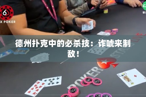 德州扑克中的必杀技：诈唬来制敌！