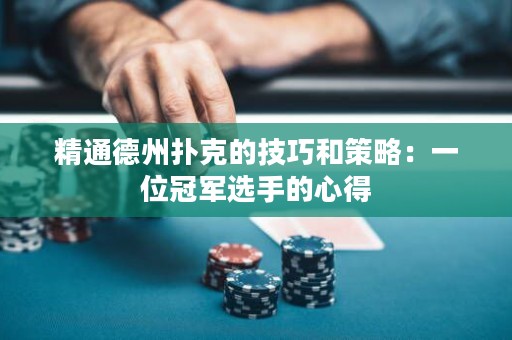 精通德州扑克的技巧和策略：一位冠军选手的心得