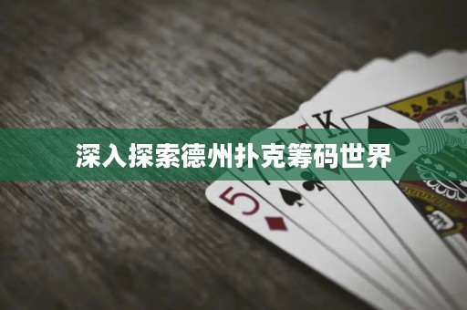 深入探索德州扑克筹码世界