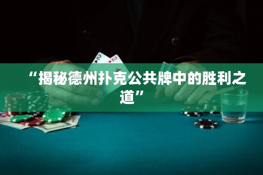 “揭秘德州扑克公共牌中的胜利之道”