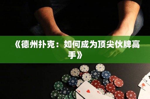 《德州扑克：如何成为顶尖伙牌高手》