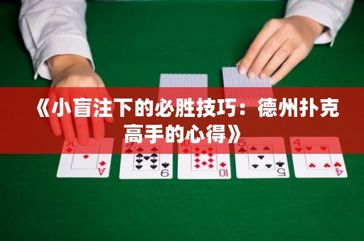 《小盲注下的必胜技巧：德州扑克高手的心得》