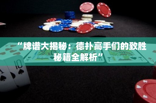 “牌谱大揭秘：德扑高手们的致胜秘籍全解析”