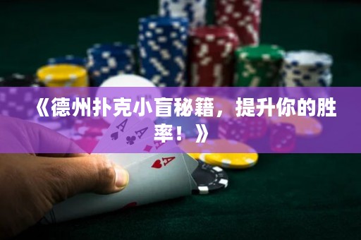 《德州扑克小盲秘籍，提升你的胜率！》