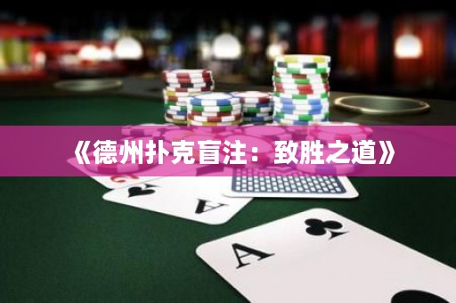 《德州扑克盲注：致胜之道》