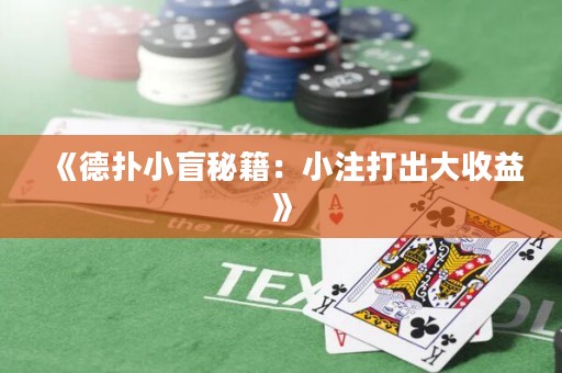 《德扑小盲秘籍：小注打出大收益》