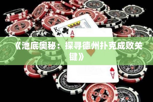 《池底奥秘：探寻德州扑克成败关键》