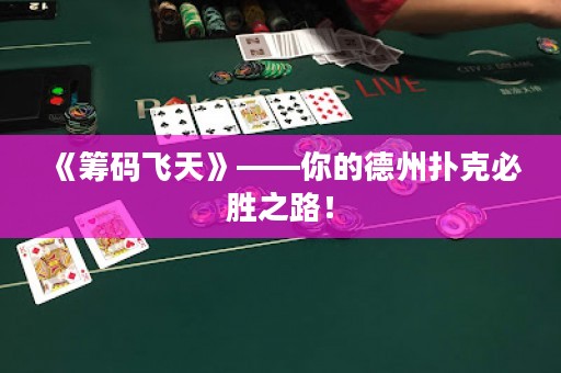《筹码飞天》——你的德州扑克必胜之路！