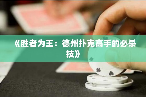 《胜者为王：德州扑克高手的必杀技》