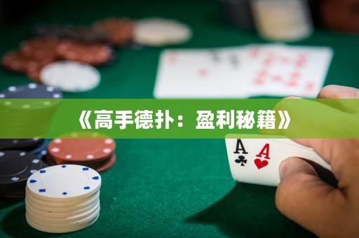 《高手德扑：盈利秘籍》