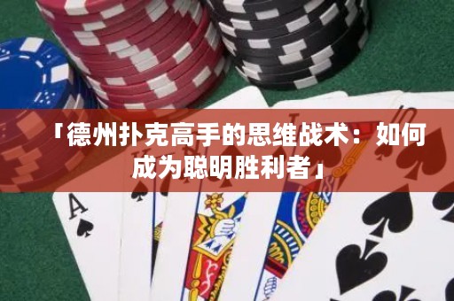 「德州扑克高手的思维战术：如何成为聪明胜利者」