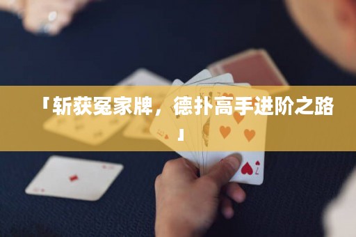 「斩获冤家牌，德扑高手进阶之路」