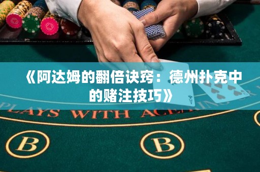 《阿达姆的翻倍诀窍：德州扑克中的赌注技巧》