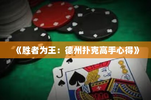 《胜者为王：德州扑克高手心得》