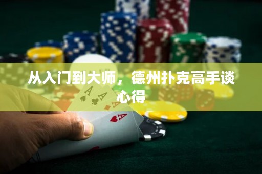 从入门到大师，德州扑克高手谈心得