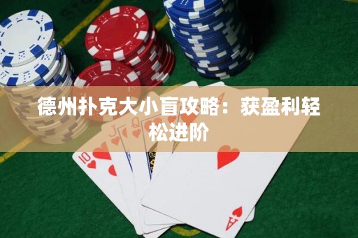德州扑克大小盲攻略：获盈利轻松进阶