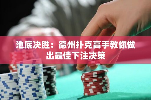 池底决胜：德州扑克高手教你做出最佳下注决策