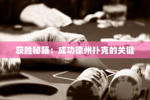 获胜秘籍：成功德州扑克的关键