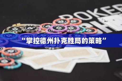“掌控德州扑克胜局的策略”