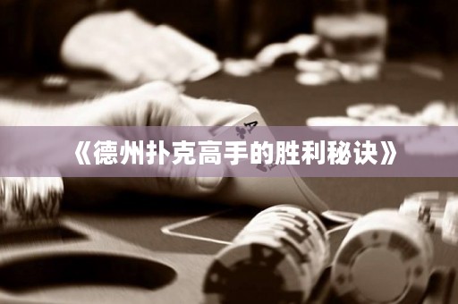 《德州扑克高手的胜利秘诀》