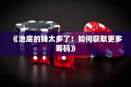 《池底的钱太多了！如何获取更多筹码》