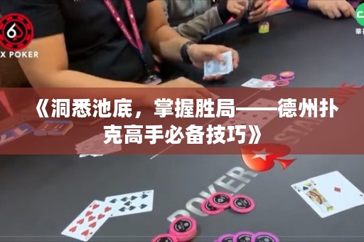 《洞悉池底，掌握胜局——德州扑克高手必备技巧》